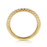 14K Yellow Gold Diamond Wedding Band - 0.36 ct