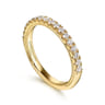 14K Yellow Gold Diamond Wedding Band - 0.36 ct