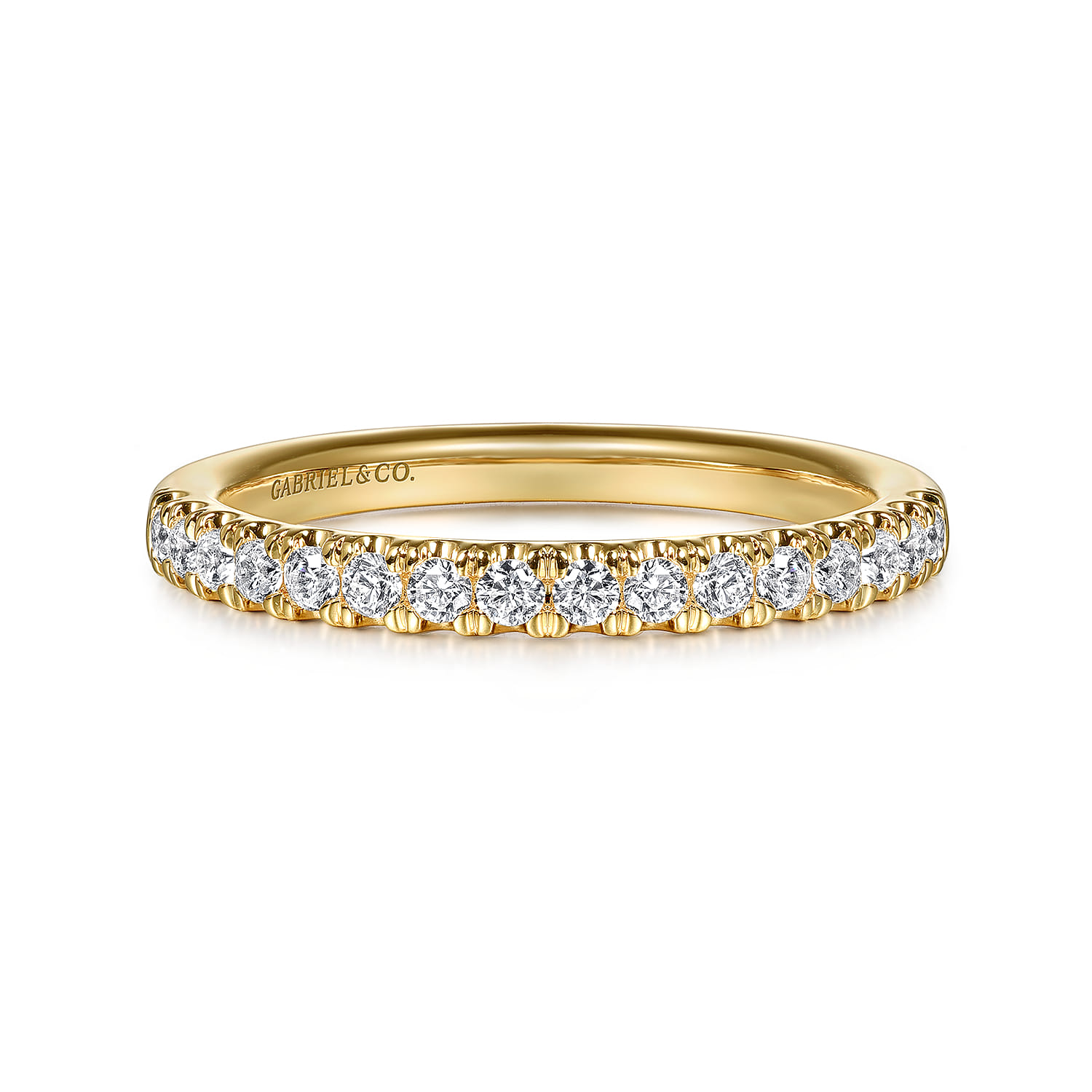 14K Yellow Gold Diamond Wedding Band - 0.27 ct - Shot 1