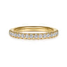 14K Yellow Gold Diamond Wedding Band - 0.27 ct