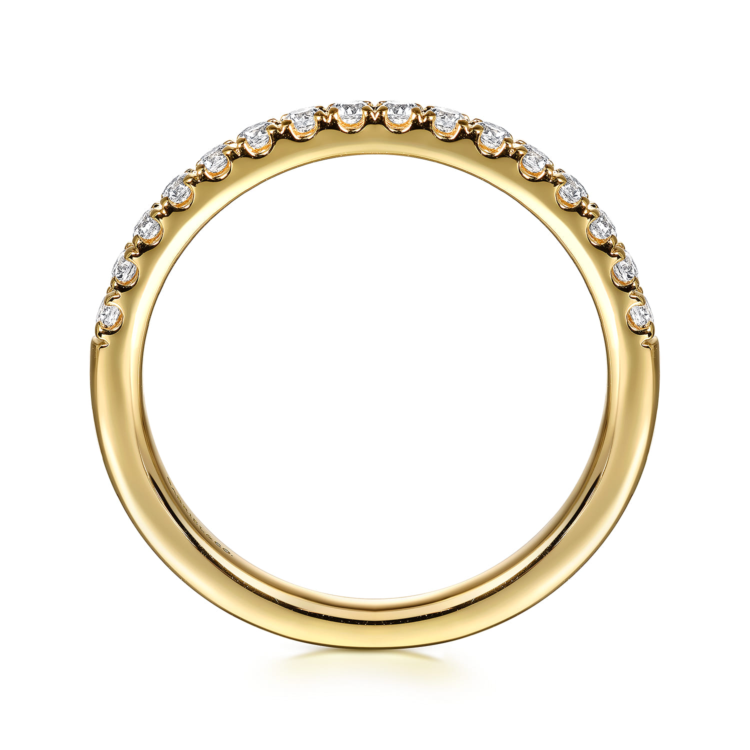 14K Yellow Gold Diamond Wedding Band - 0.27 ct - Shot 2