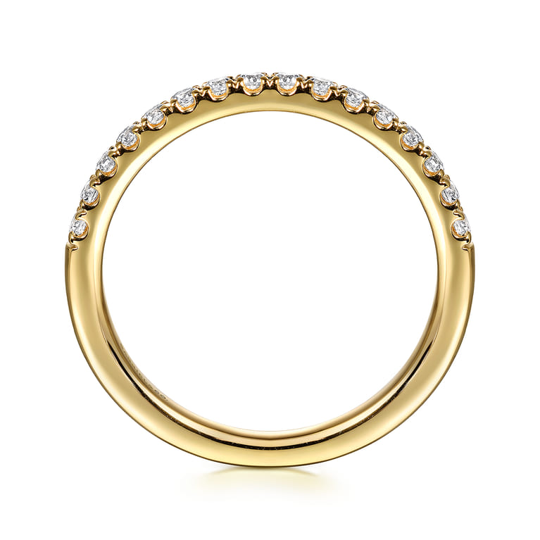 14K Yellow Gold Diamond Wedding Band - 0.27 ct - Shot 2
