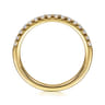 14K Yellow Gold Diamond Wedding Band - 0.27 ct