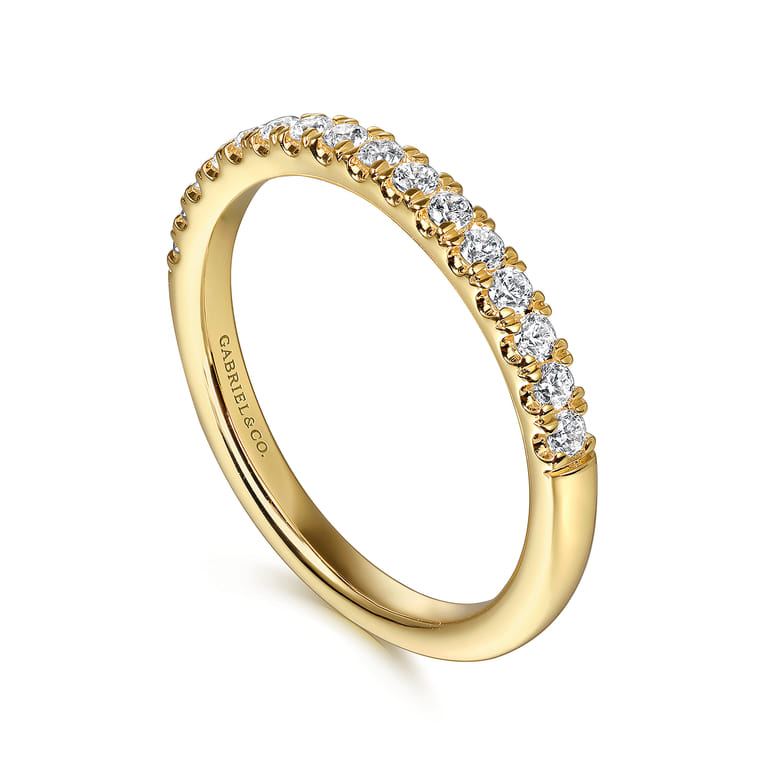 14K Yellow Gold Diamond Wedding Band - 0.27 ct - Shot 3