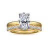 14K Yellow Gold Diamond Wedding Band - 0.27 ct