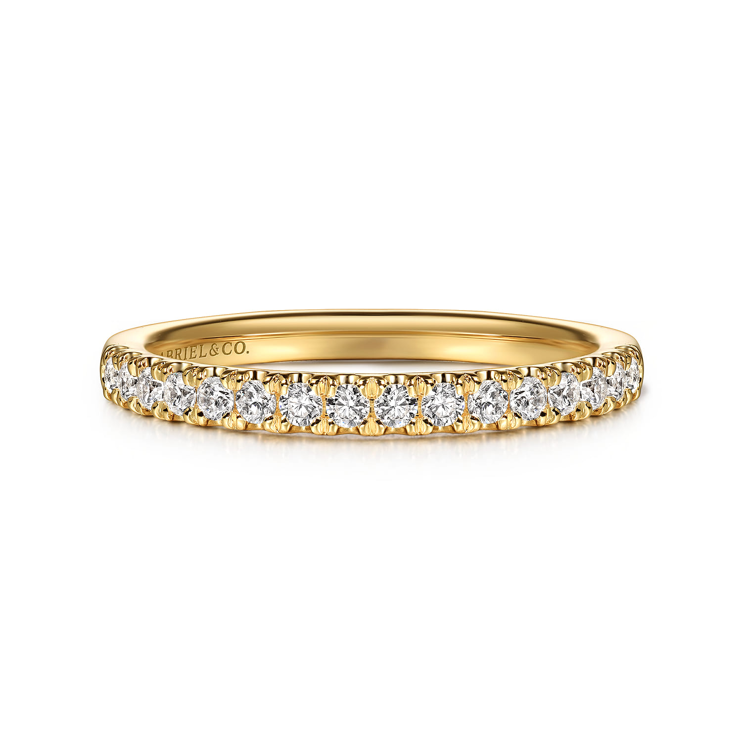 14K Yellow Gold Diamond Wedding Band - 0.27 ct - Shot 1