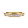 14K Yellow Gold Diamond Wedding Band - 0.27 ct