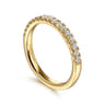 14K Yellow Gold Diamond Wedding Band - 0.27 ct