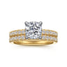 14K Yellow Gold Diamond Wedding Band - 0.27 ct