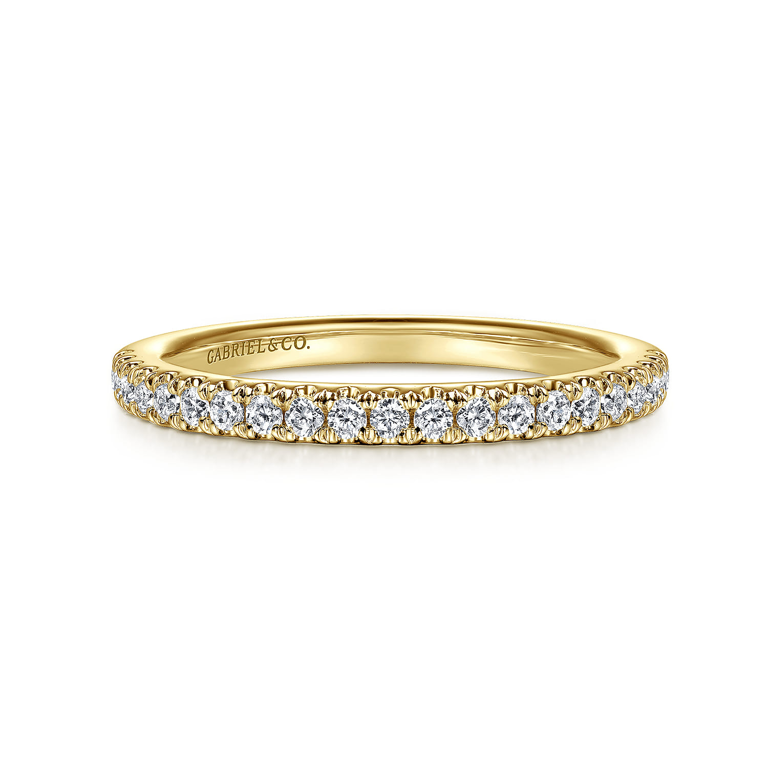 14K Yellow Gold Diamond Wedding Band - 0.25 ct - Shot 1