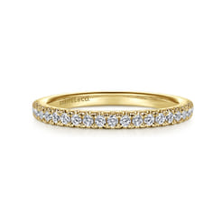 14K Yellow Gold Diamond Wedding Band