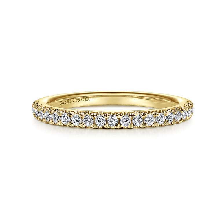 14K Yellow Gold Diamond Wedding Band - 0.25 ct - Shot 1