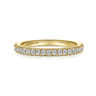 14K Yellow Gold Diamond Wedding Band - 0.25 ct