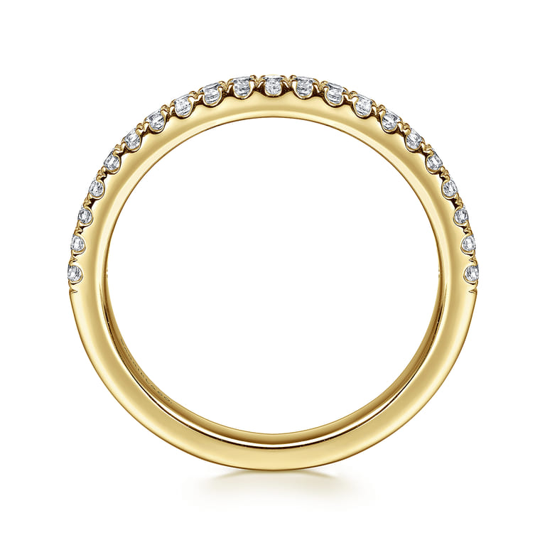 14K Yellow Gold Diamond Wedding Band - 0.25 ct - Shot 2