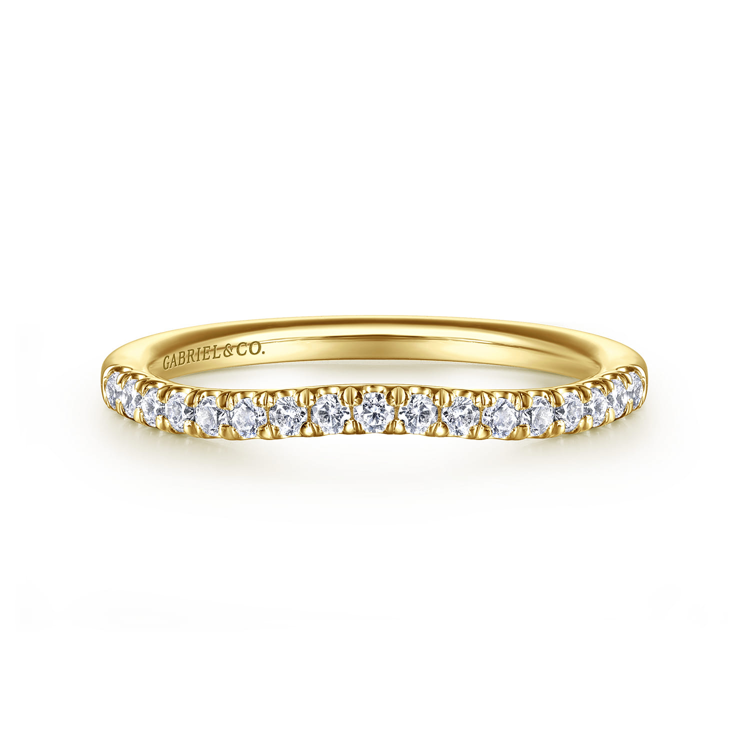 14K Yellow Gold Diamond Wedding Band - 0.2 ct - Shot 1