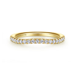 14K Yellow Gold Diamond Wedding Band