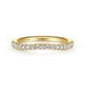 14K Yellow Gold Diamond Wedding Band - 0.2 ct