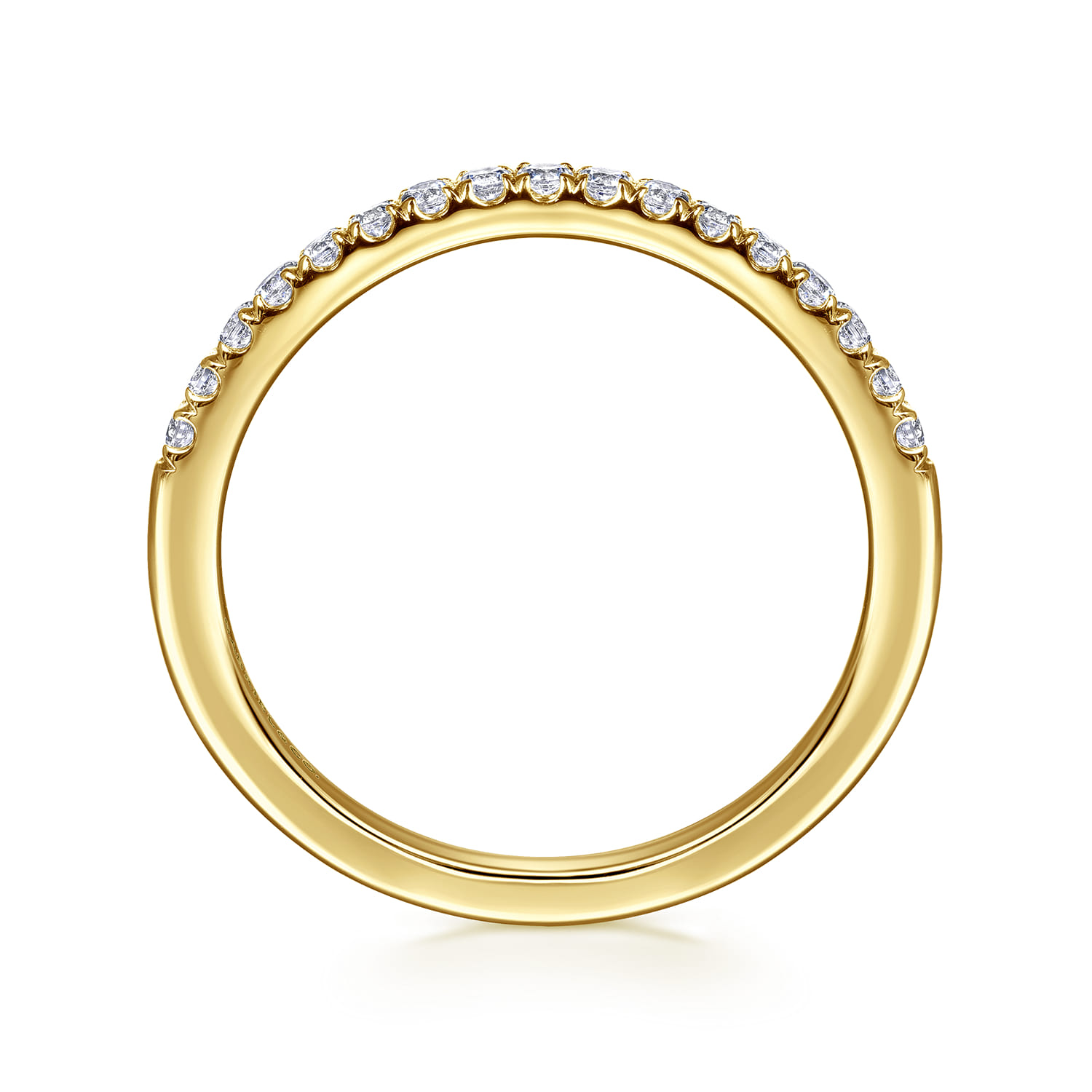 14K Yellow Gold Diamond Wedding Band - 0.2 ct - Shot 2