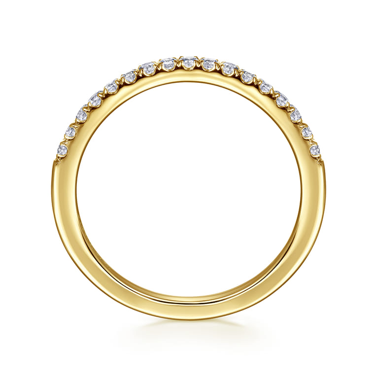 14K Yellow Gold Diamond Wedding Band - 0.2 ct - Shot 2