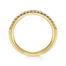 14K Yellow Gold Diamond Wedding Band - 0.2 ct