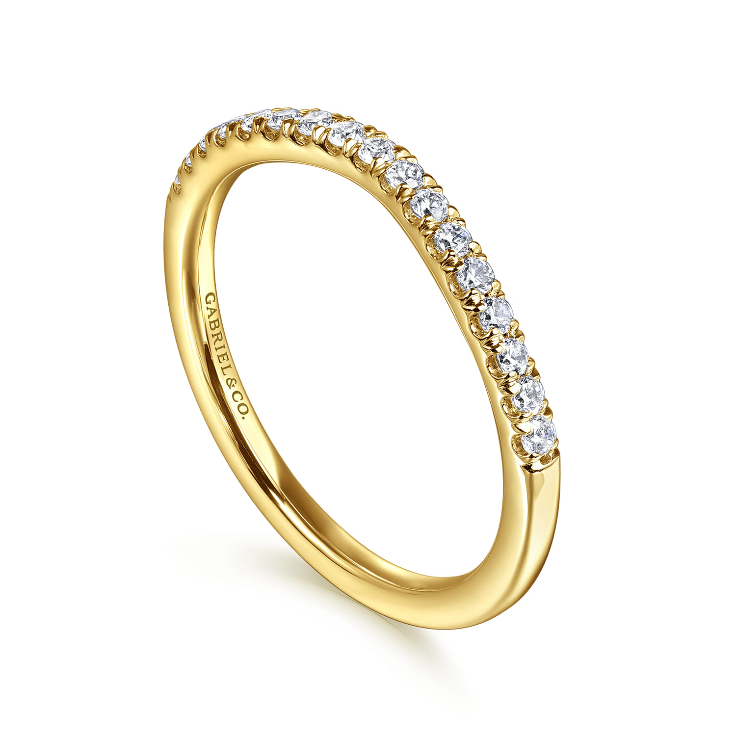 14K Yellow Gold Diamond Wedding Band - 0.2 ct - Shot 3