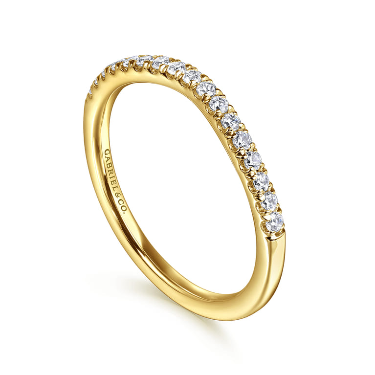 14K Yellow Gold Diamond Wedding Band - 0.2 ct - Shot 3
