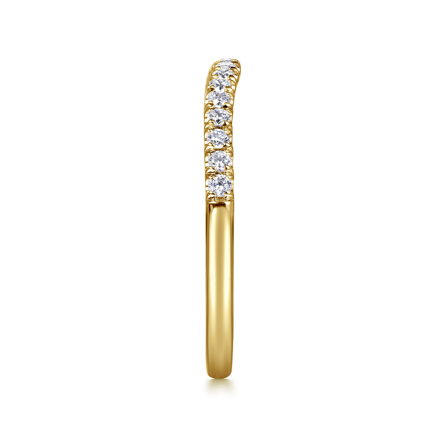 14K Yellow Gold Diamond Wedding Band - 0.2 ct - Shot 4