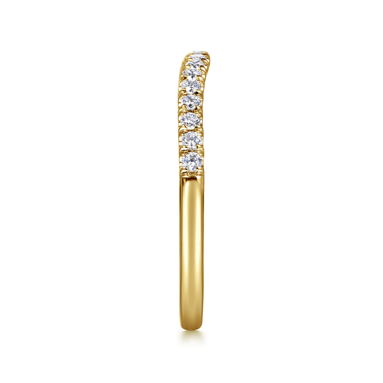 14K Yellow Gold Diamond Wedding Band - 0.2 ct - Shot 4