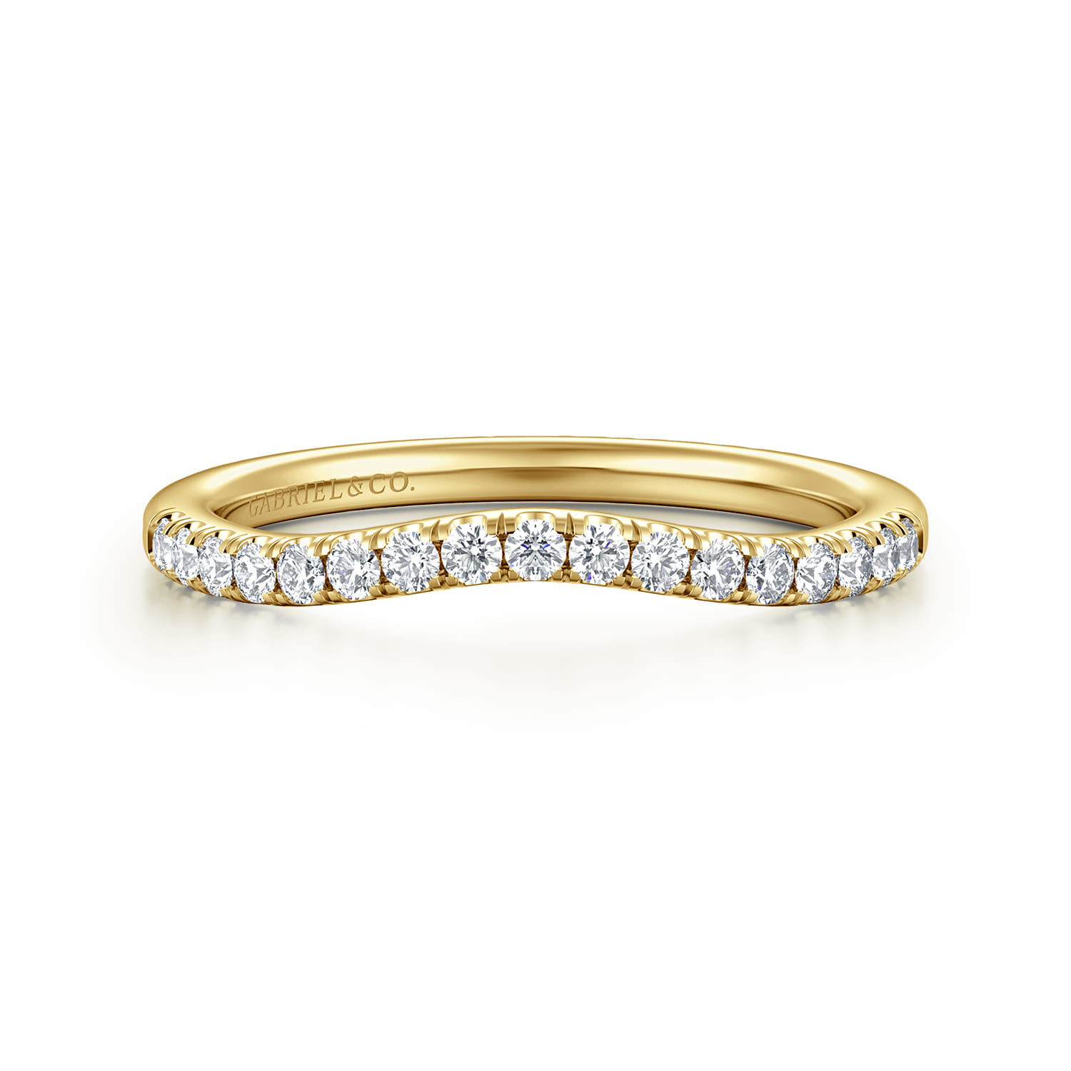 14K Yellow Gold Diamond Wedding Band - 0.21 ct - Shot 1