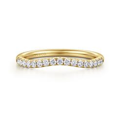 14K Yellow Gold Diamond Wedding Band