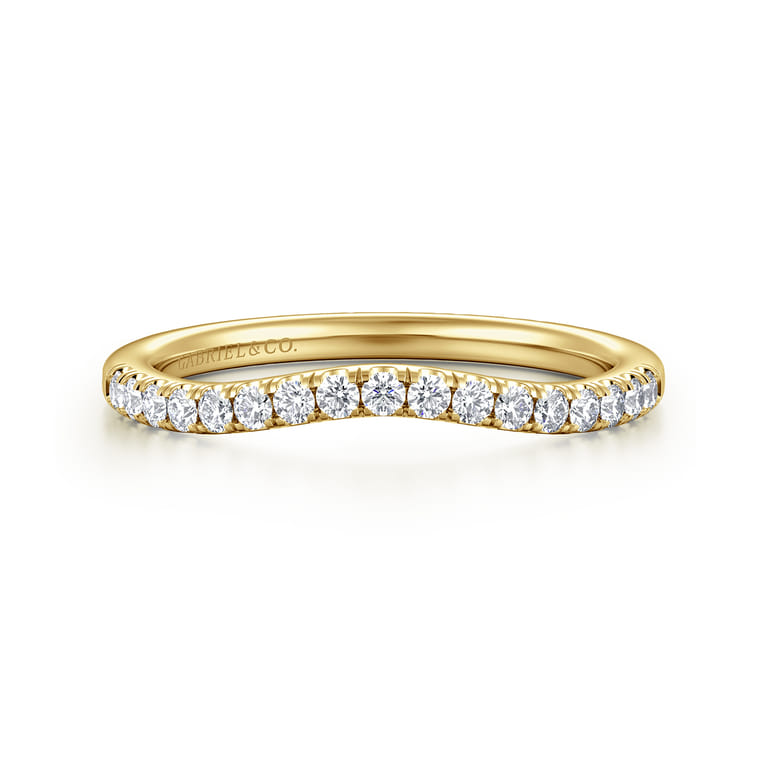 14K Yellow Gold Diamond Wedding Band - 0.21 ct - Shot 1