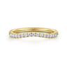 14K Yellow Gold Diamond Wedding Band - 0.21 ct