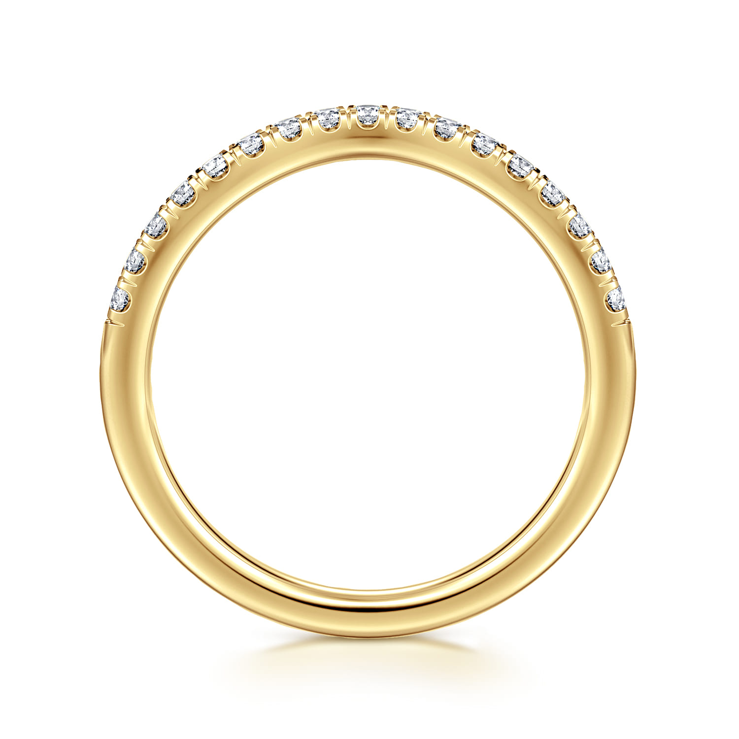 14K Yellow Gold Diamond Wedding Band - 0.21 ct - Shot 2