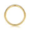 14K Yellow Gold Diamond Wedding Band - 0.21 ct