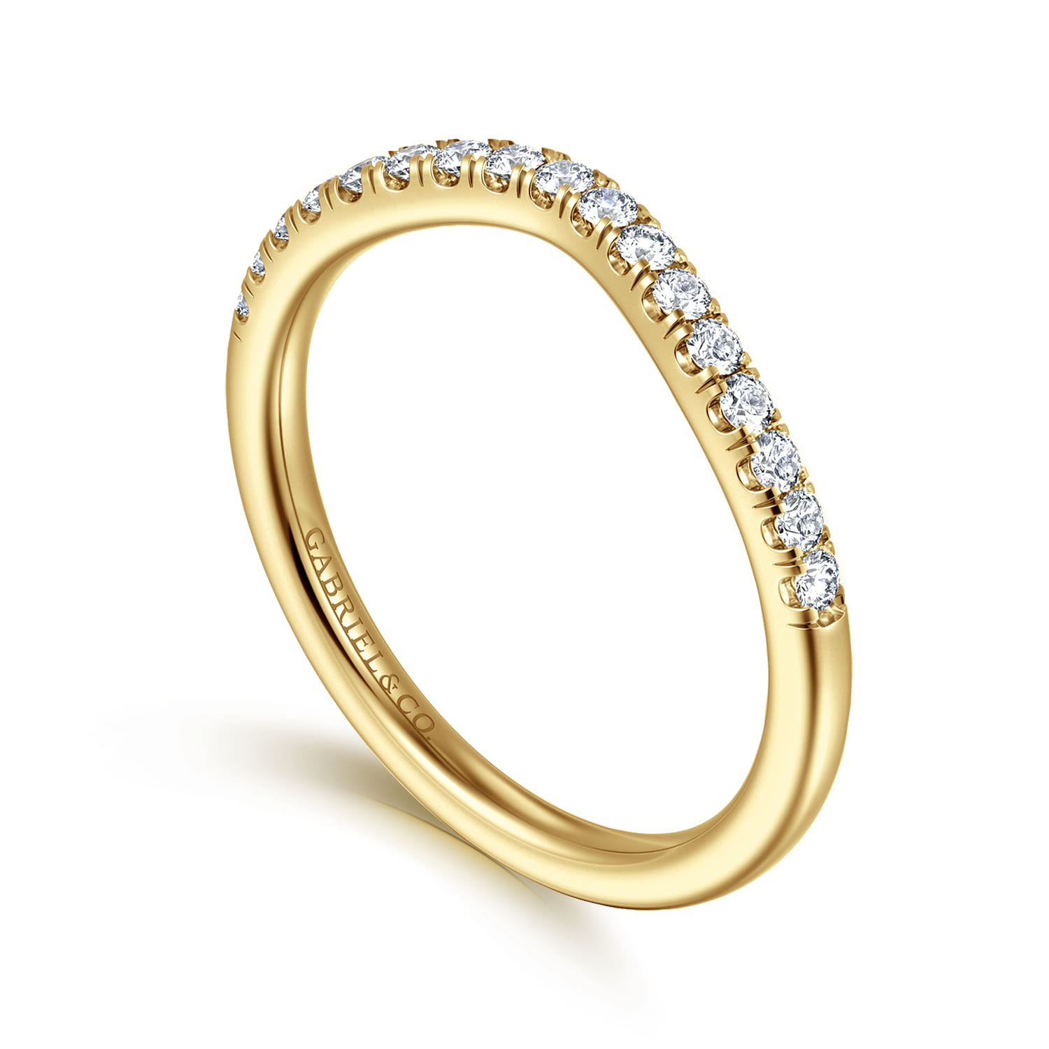 14K Yellow Gold Diamond Wedding Band - 0.21 ct - Shot 3