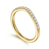 14K Yellow Gold Diamond Wedding Band - 0.21 ct