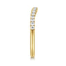 14K Yellow Gold Diamond Wedding Band - 0.21 ct