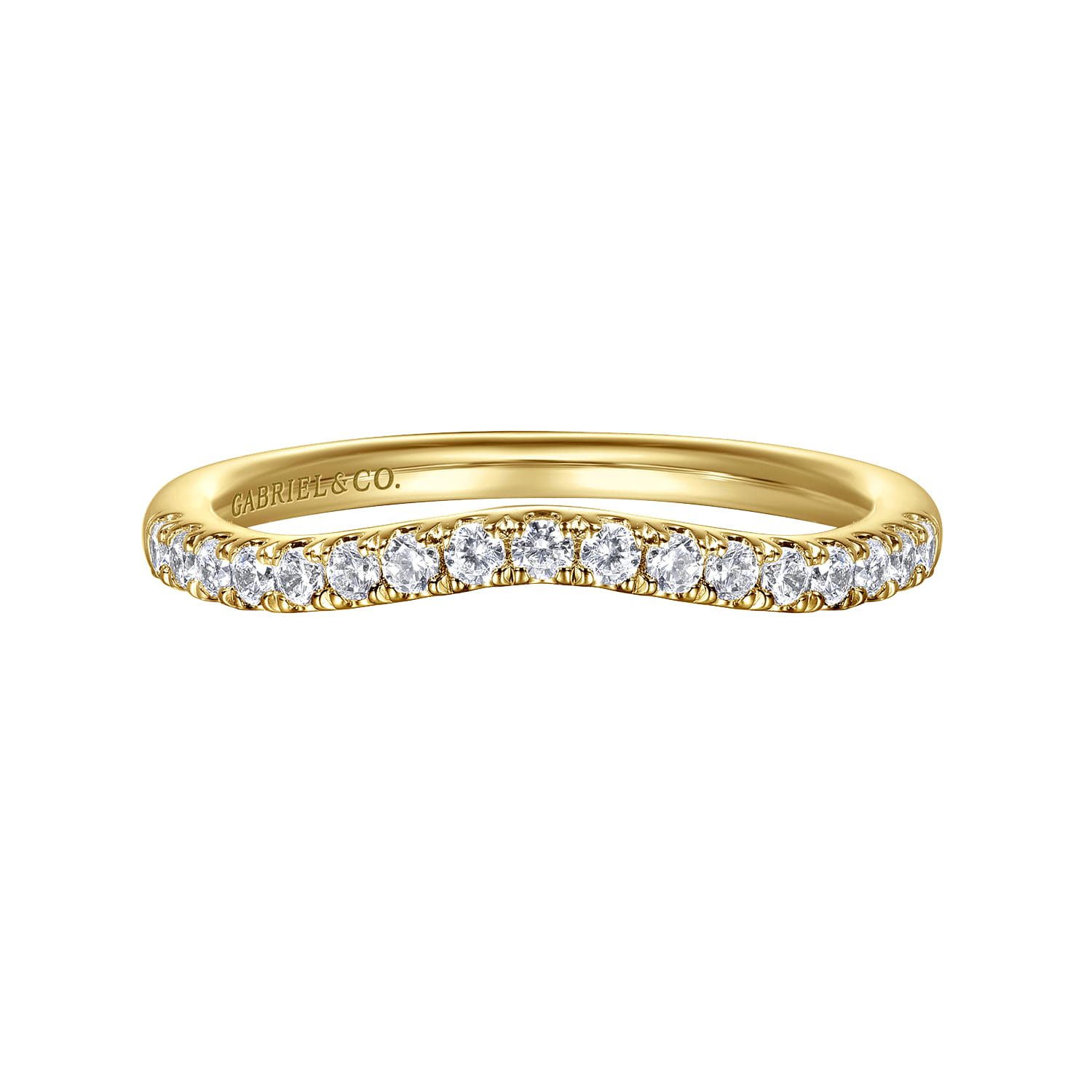 14K Yellow Gold Diamond Wedding Band - 0.2 ct - Shot 1