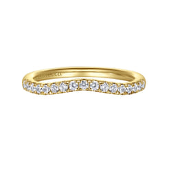 14K Yellow Gold Diamond Wedding Band