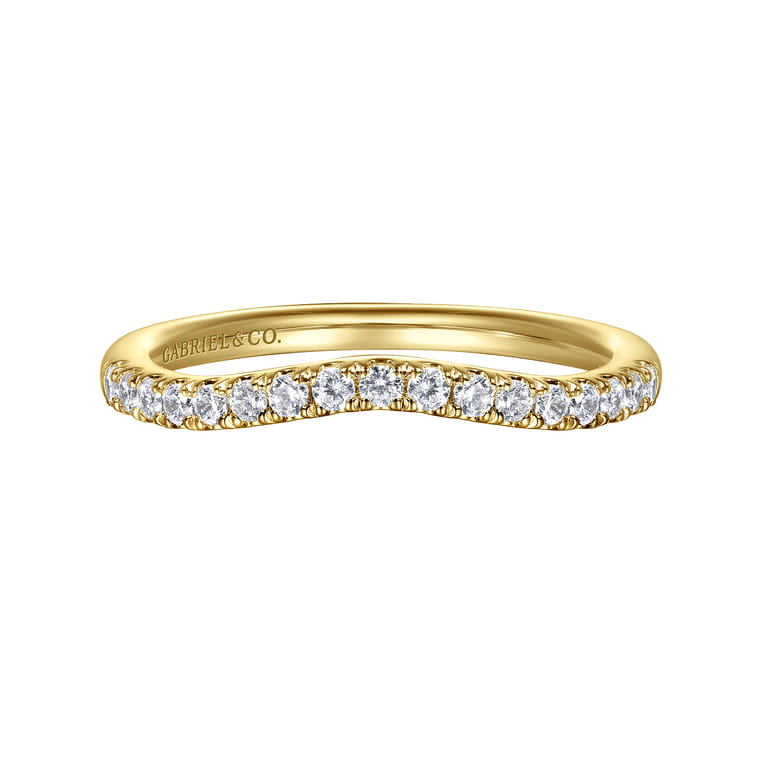 14K Yellow Gold Diamond Wedding Band - 0.2 ct - Shot 1