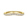 14K Yellow Gold Diamond Wedding Band - 0.2 ct