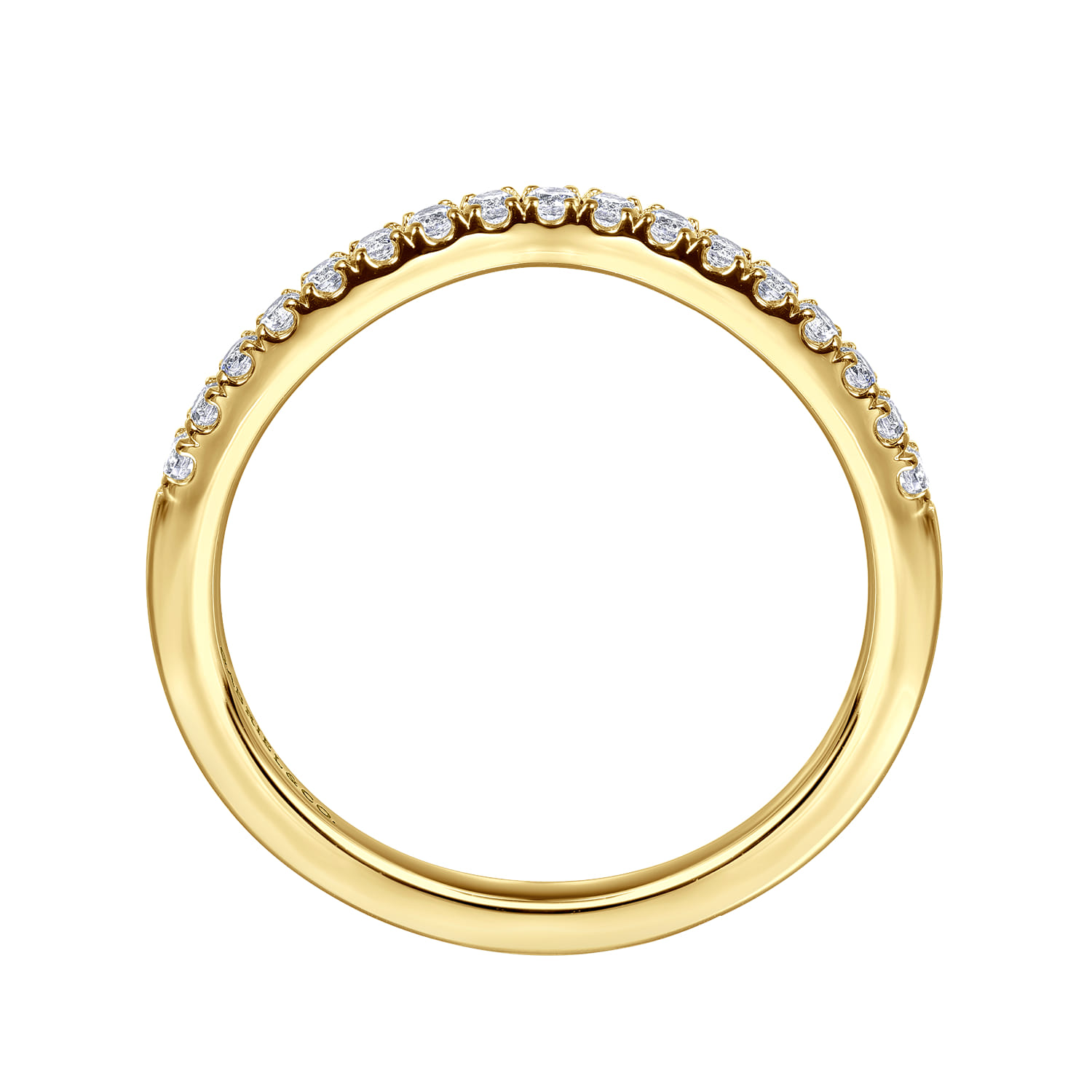 14K Yellow Gold Diamond Wedding Band - 0.2 ct - Shot 2