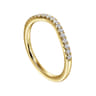 14K Yellow Gold Diamond Wedding Band - 0.2 ct