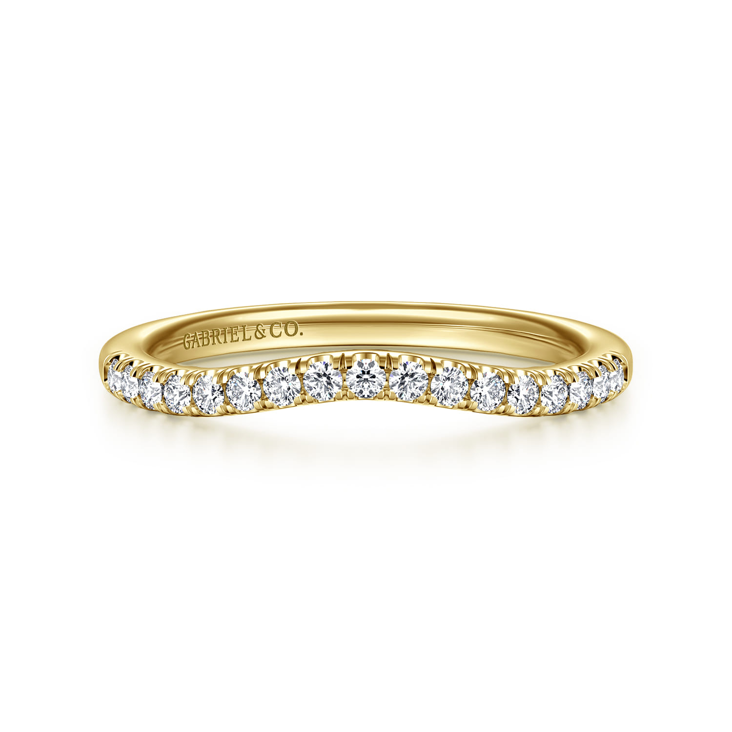 14K Yellow Gold Diamond Wedding Band - 0.21 ct - Shot 1