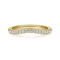 14K Yellow Gold Diamond Wedding Band