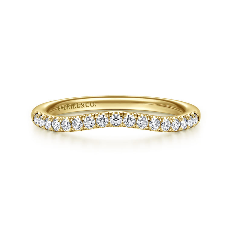 14K Yellow Gold Diamond Wedding Band - 0.21 ct - Shot 1