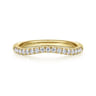 14K Yellow Gold Diamond Wedding Band - 0.21 ct