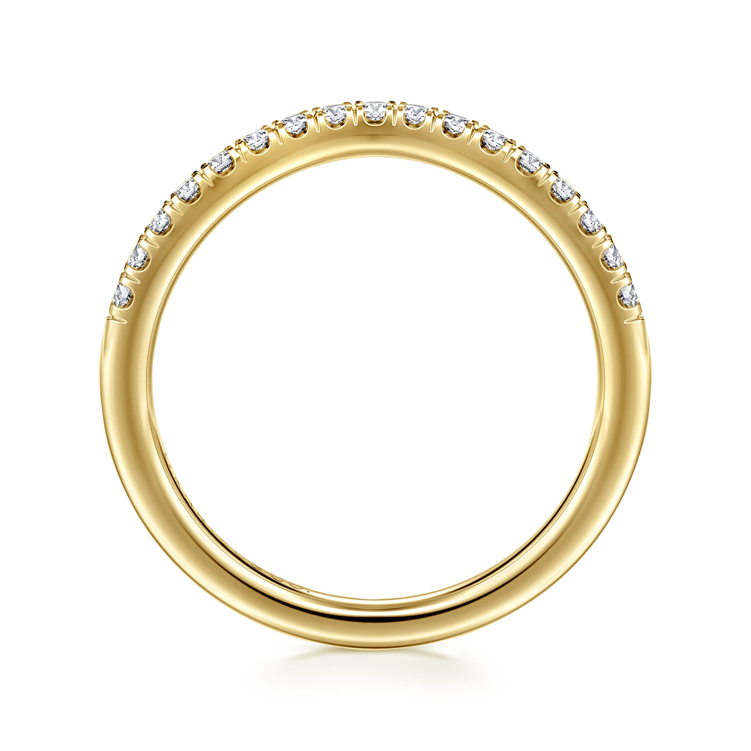 14K Yellow Gold Diamond Wedding Band - 0.21 ct - Shot 2