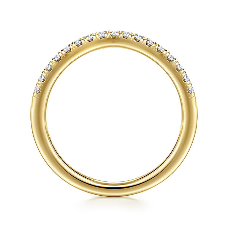 14K Yellow Gold Diamond Wedding Band - 0.21 ct - Shot 2
