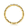 14K Yellow Gold Diamond Wedding Band - 0.21 ct